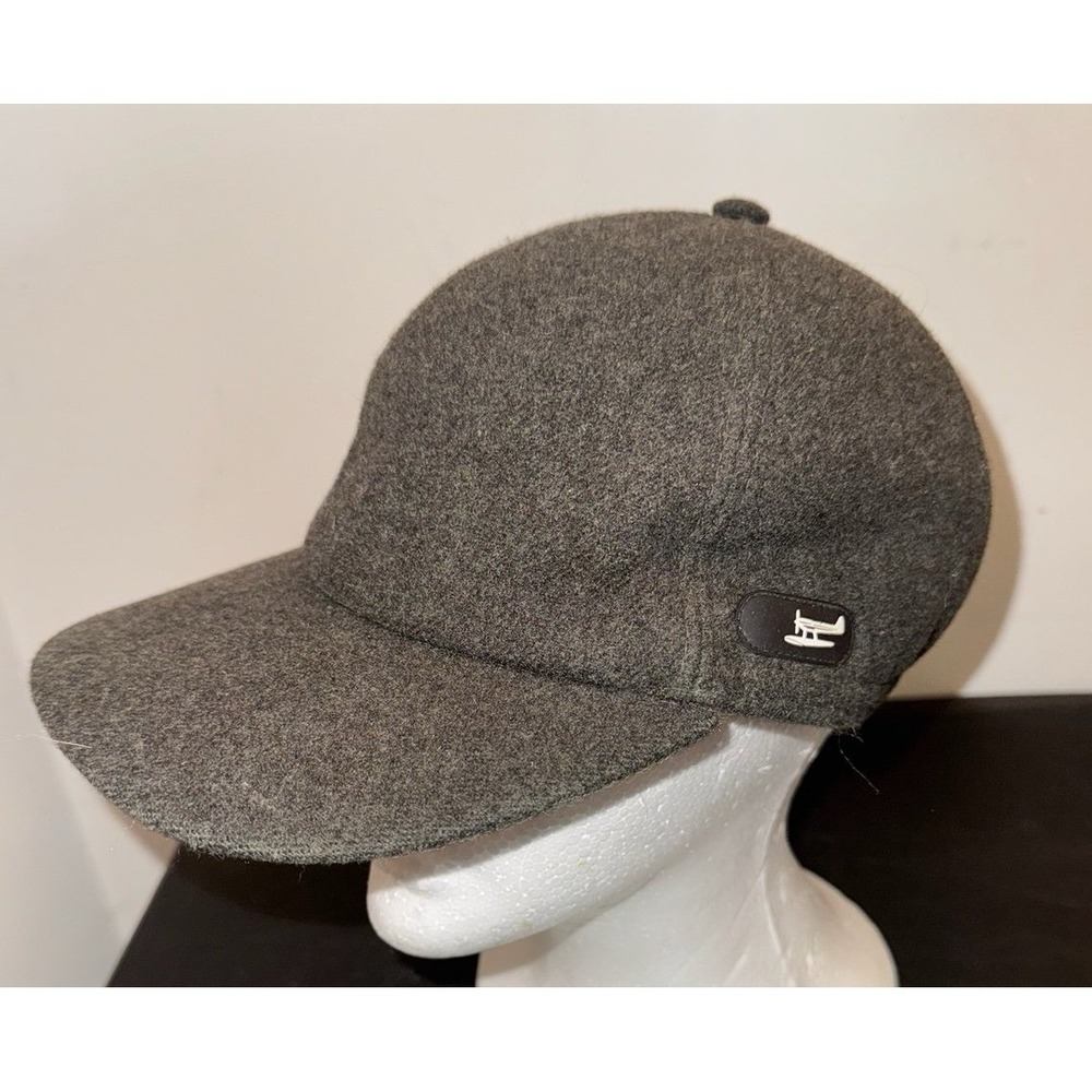 Whitely Cowes Grey Wool Airplane Logo Fitted Hat Cap Sz Mens One Size